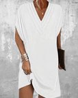 Anelia - Elegant Dress with Half Sleeves and V-Neck