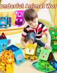 Animal Magnetic Building Blocks - Magnetic Building Magic - Magnetic Animals Tiles