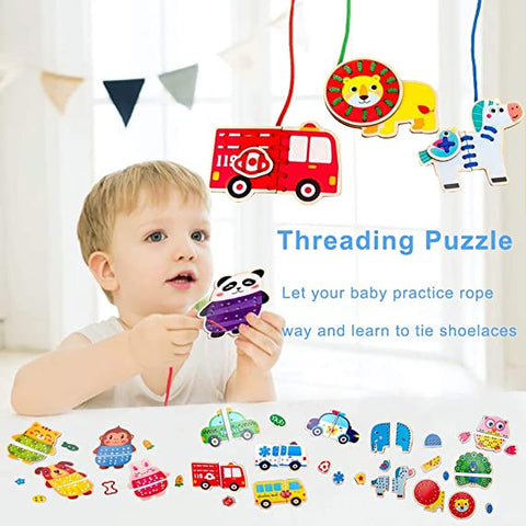 Animal Sewing Cards - Educational Toys for Skills Development