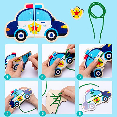 Animal Sewing Cards - Educational Toys for Skills Development