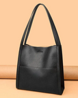 Annarosa – Plain, Simple Shoulder Bag Made of Genuine Leather