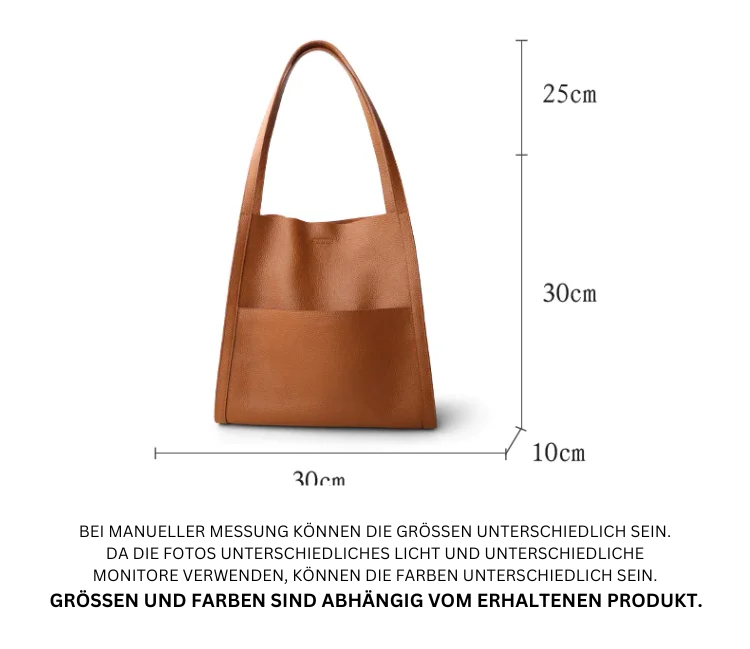 Annarosa – Plain, Simple Shoulder Bag Made of Genuine Leather