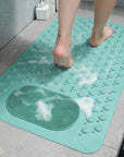 Anti-slip Shower Mat with Integrated Foot Scrubber