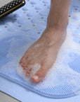 Anti-slip Shower Mat with Integrated Foot Scrubber