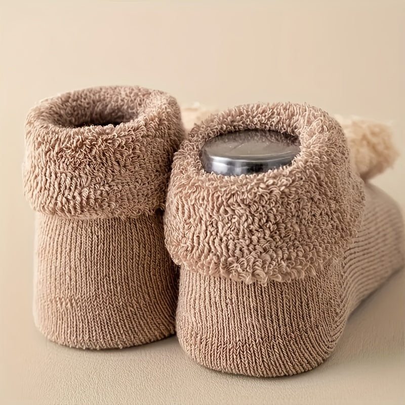 Anti-slip baby booties for newborn girls and boys with a cute bear design - Angelie