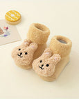 Anti-slip baby booties for newborn girls and boys with a cute bear design - Angelie