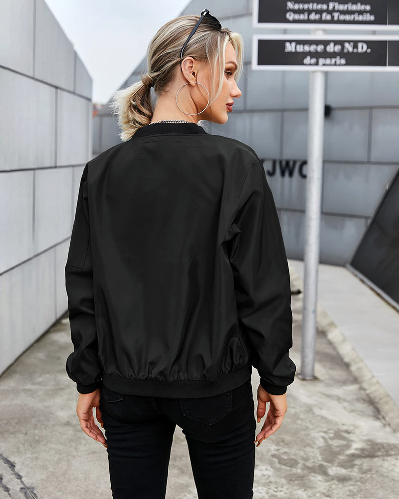 Armania - Classic bomber jacket with zip for women