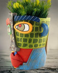 ArteVase - Maceta Abstracta Hecha a Mano con Hermoso Rostro