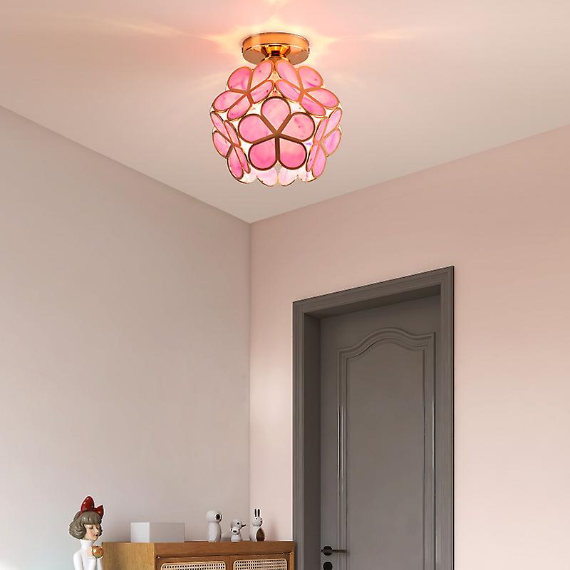 Artistic Glass Ceiling Lamp with Flower Motif - FlowerHall