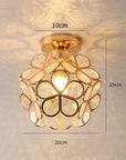 Artistic Glass Ceiling Lamp with Flower Motif - FlowerHall