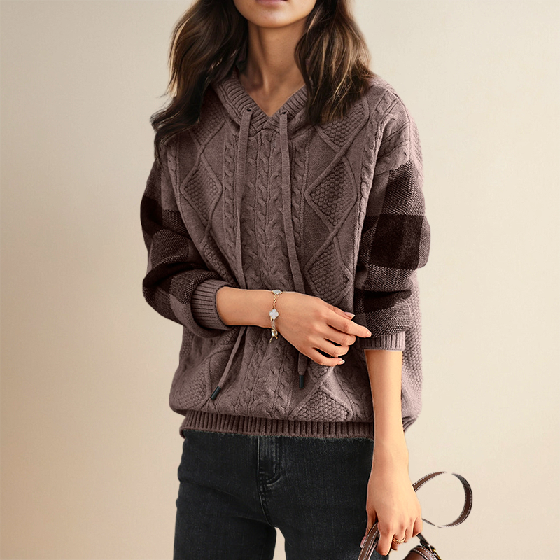 Augustina – Jacquard Hooded Jumper