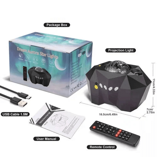 Aurora Moon Projector with Music Bluetooth Speaker