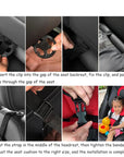 Siège auto enfant de sécurité facile et portable avec ceinture de voiture