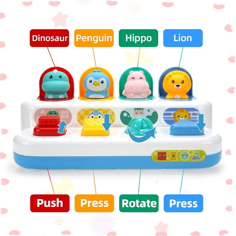 Baby Button Toy - Press and turn the buttons - Baby toy