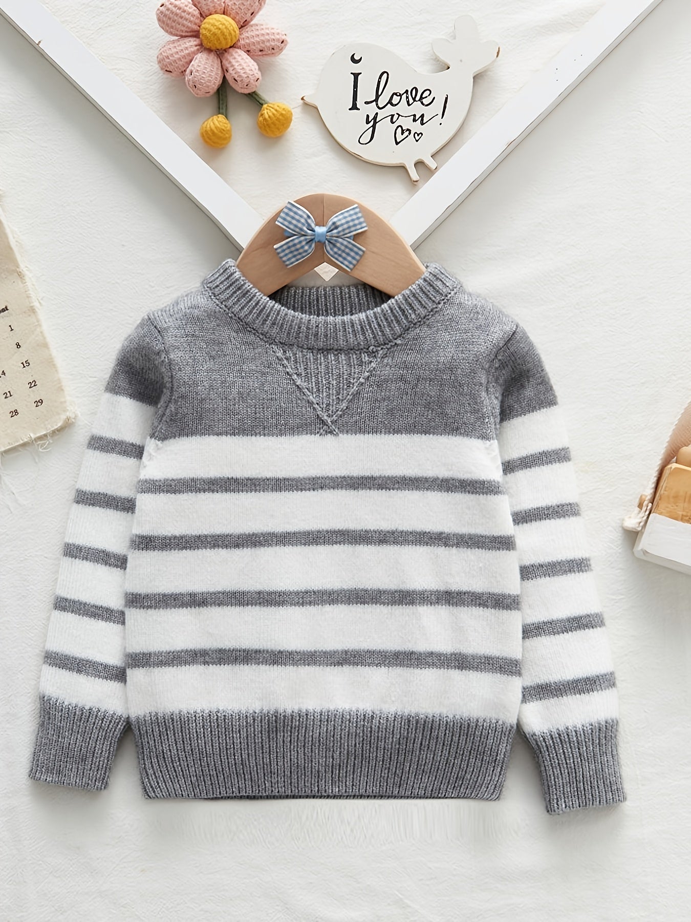 Baby Toddler Striped Knitted Jumper - Edrian