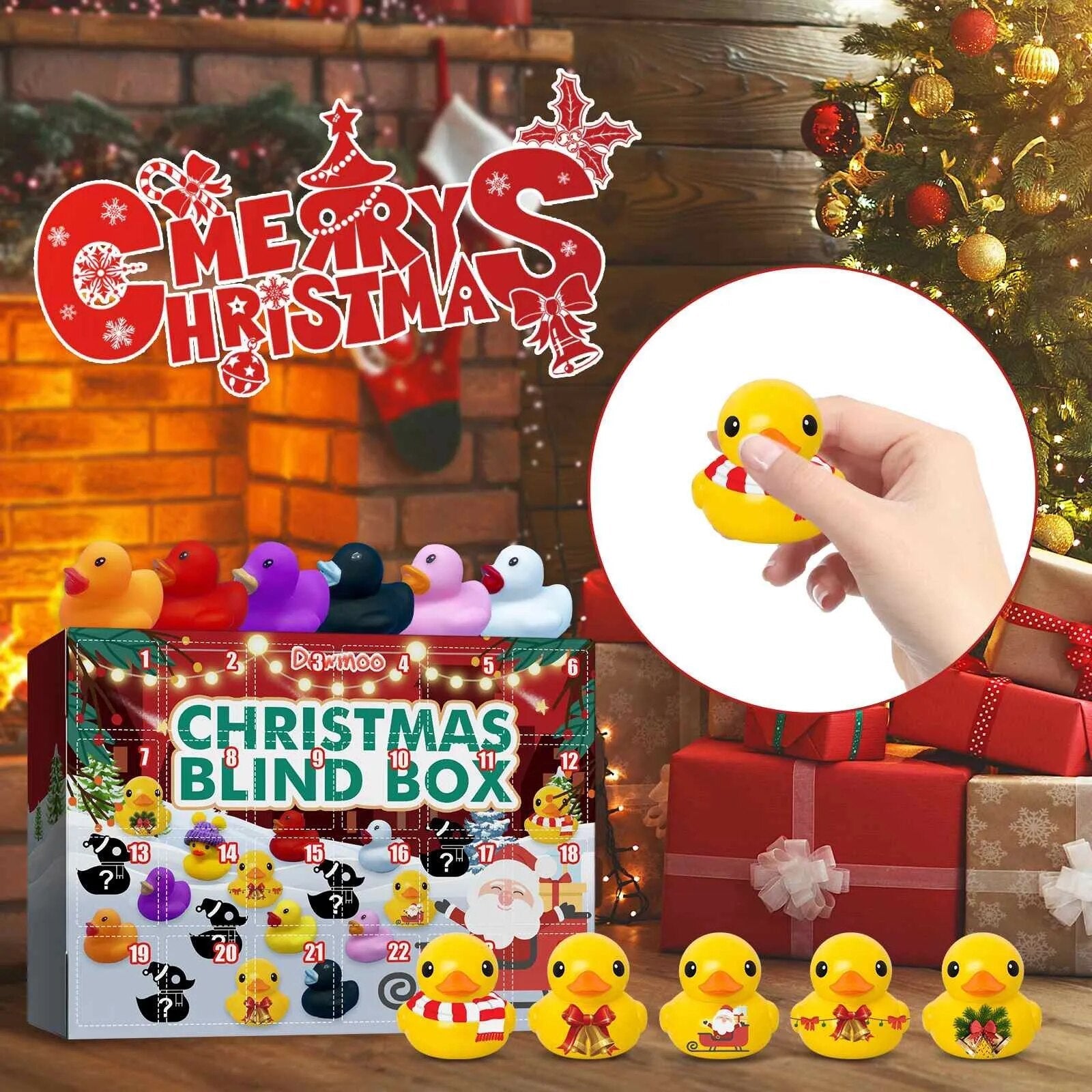 BadeDuck - Christmas Rubber Ducks Advent Calendar 2024 with 24 Surprises