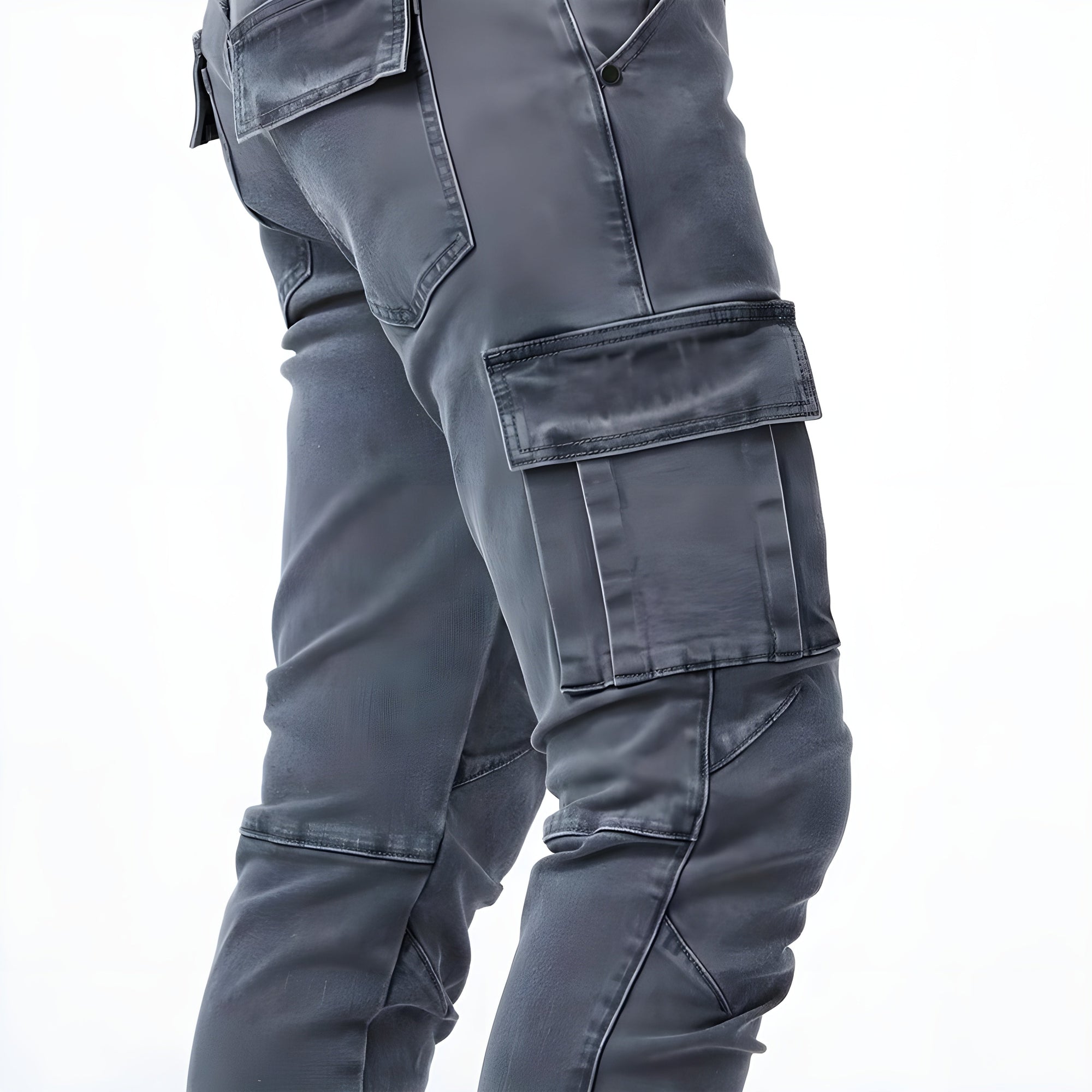 Bartosz – Elastic Denim Cargo Trousers