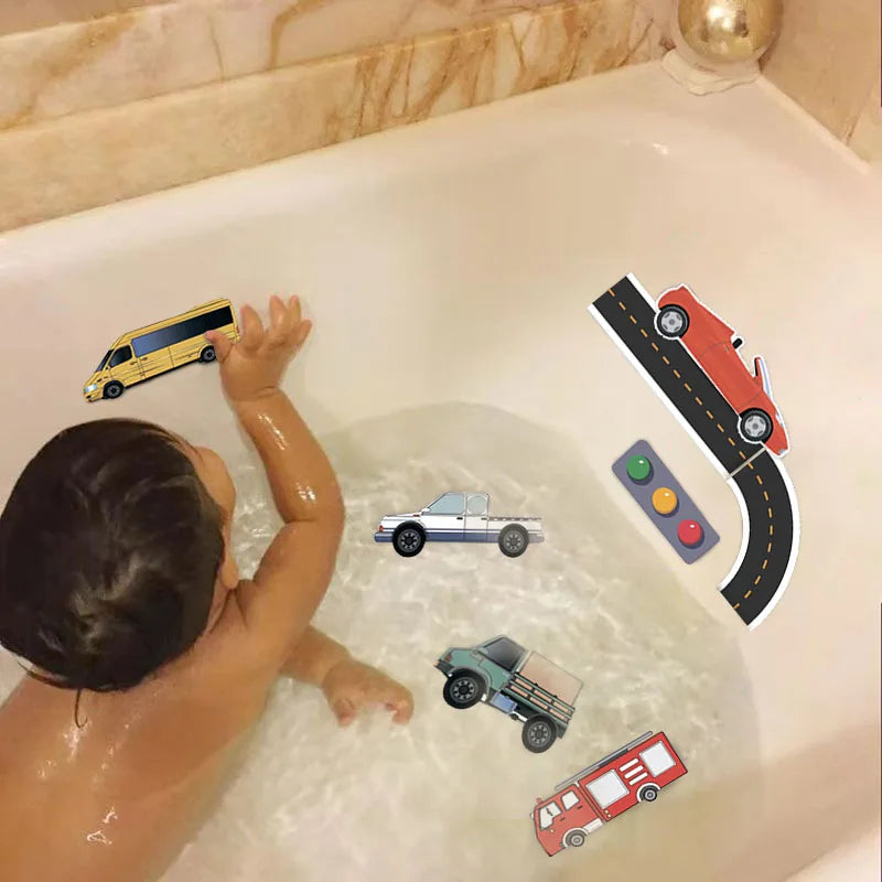 Bath Cars - Huge Fun In Bath - Foam Traffic Bath Toys Set