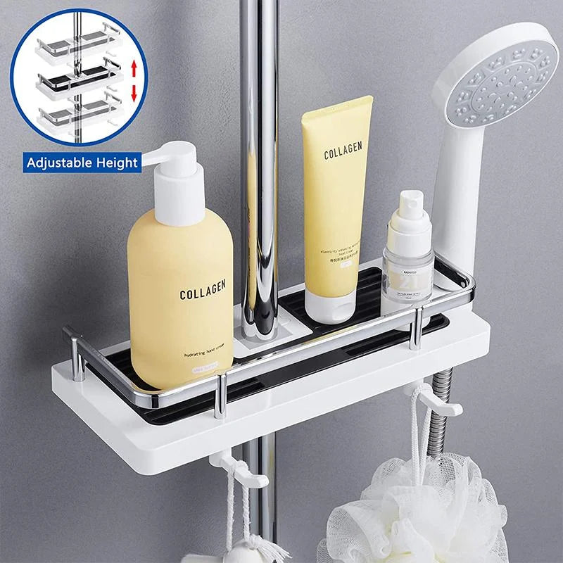 Bathroom Rod Shower Storage Rack Holder