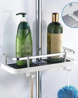 Bathroom Rod Shower Storage Rack Holder