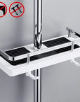 Bathroom Rod Shower Storage Rack Holder