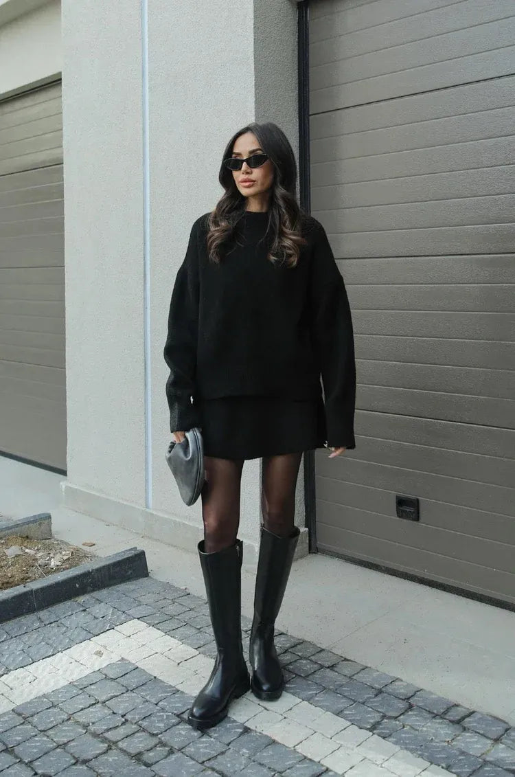 Batina – Knitted Skirt Outfit (Top + Skirt)