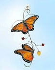 Beaded Monarch Butterfly Stained Glass Window Decor