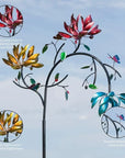 Beautiful Summer Multi-Coloured Flower Wind Spinner