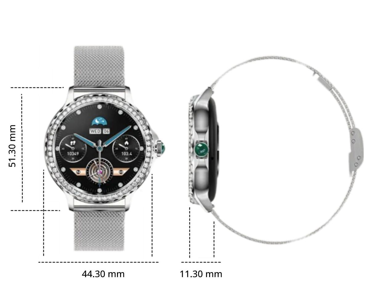 Hermoso reloj inteligente multifunción para mujer