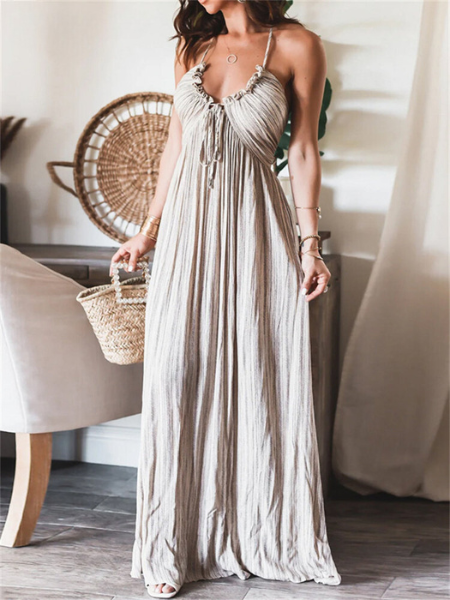 Beige Maxi Dress - Hesja
