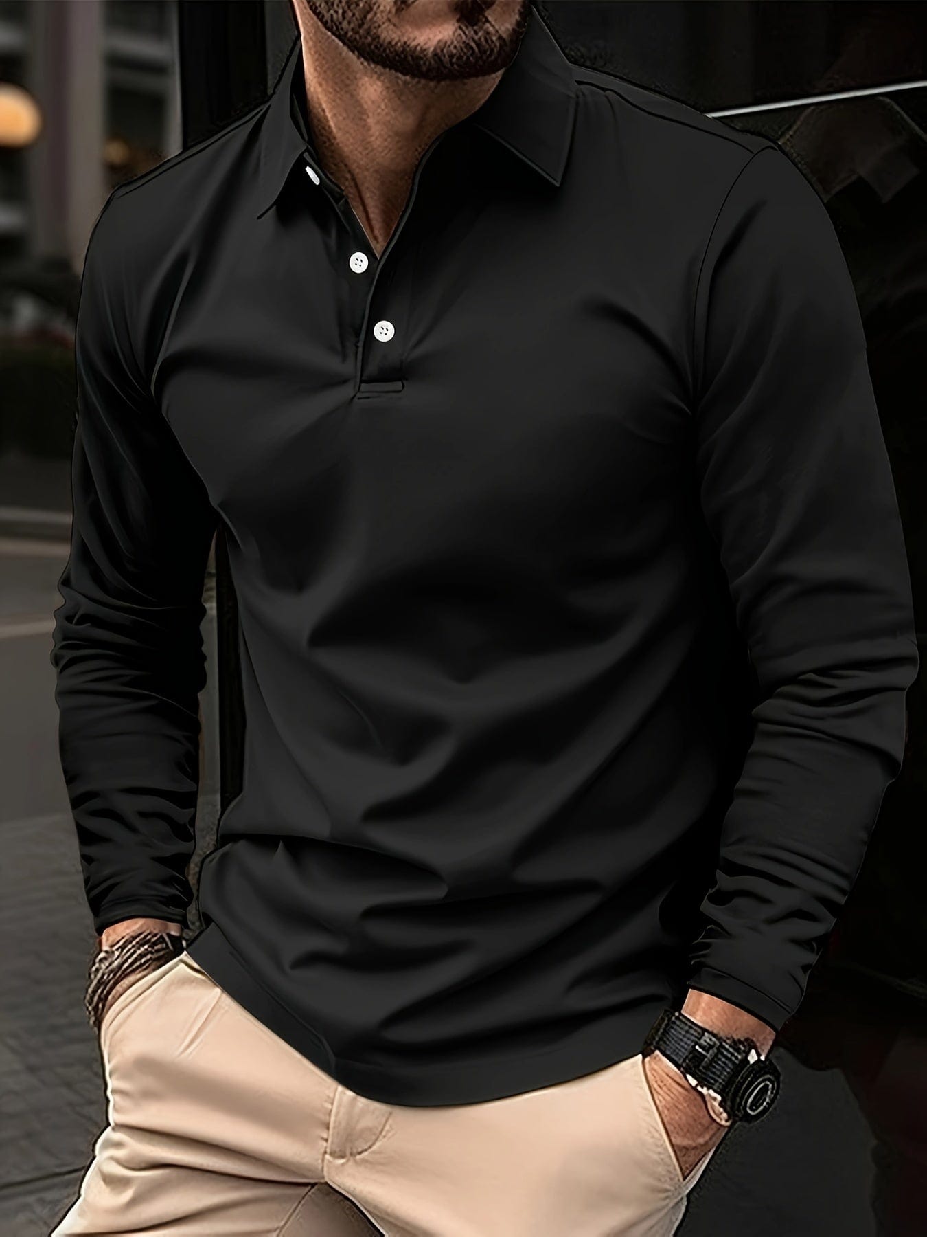 Benjamin – Long-Sleeved Polo Shirt