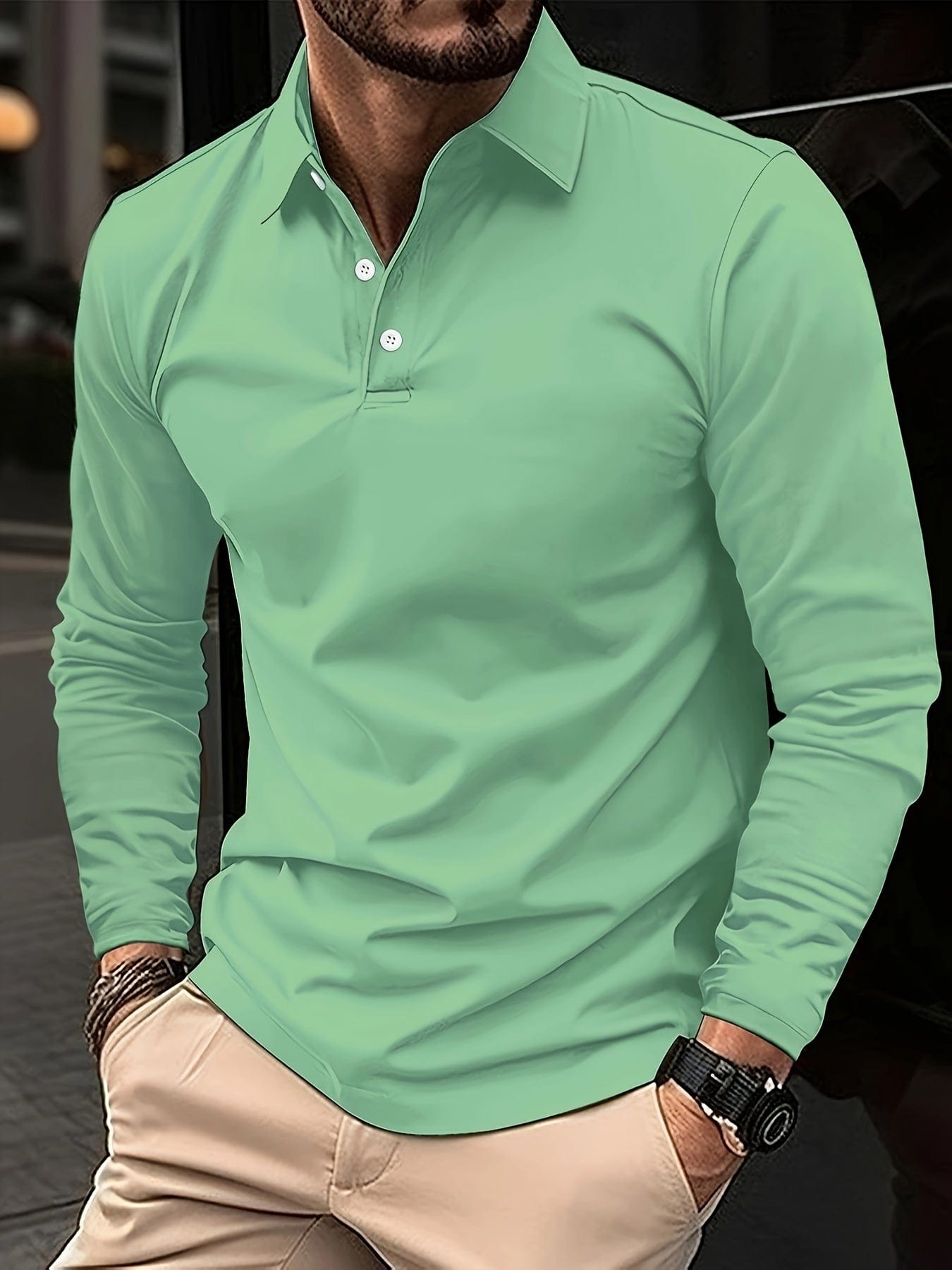 Benjamin – Long-Sleeved Polo Shirt