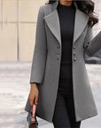Bernadette – Long Sleeve Wool Coat