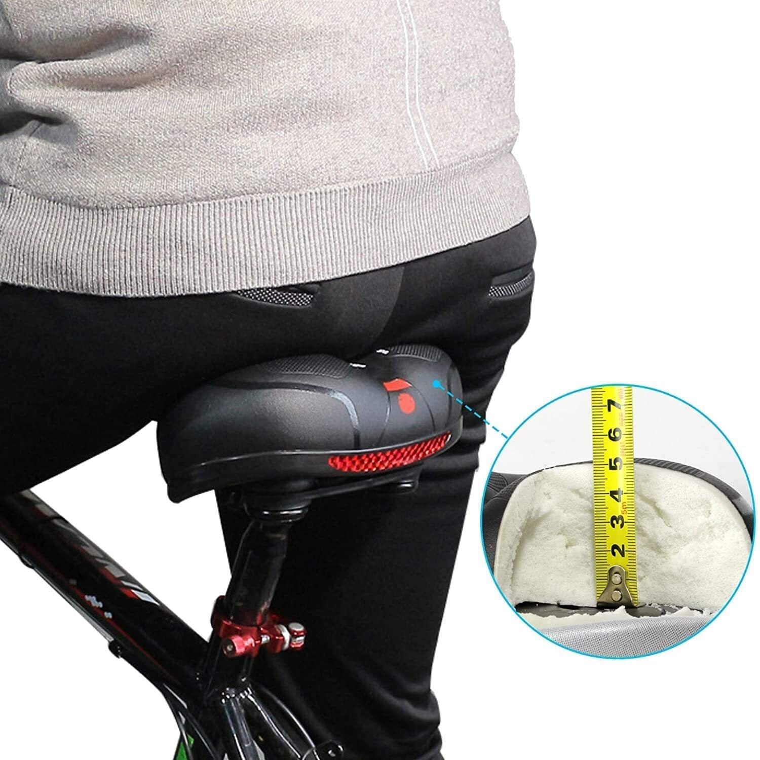 Bike Saddle with Lighting and Extra Seating Comfort