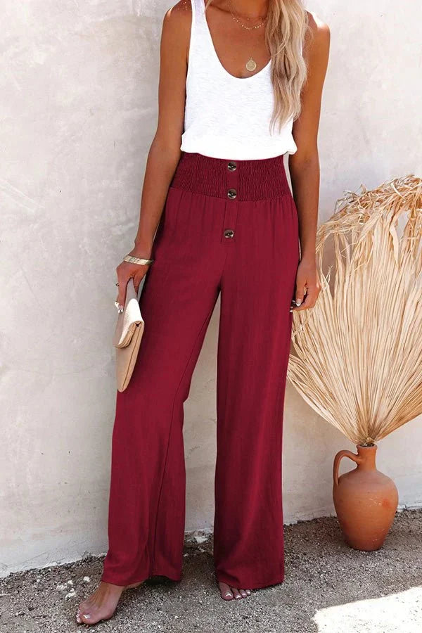 Birdie - Linen Wide Leg Trousers