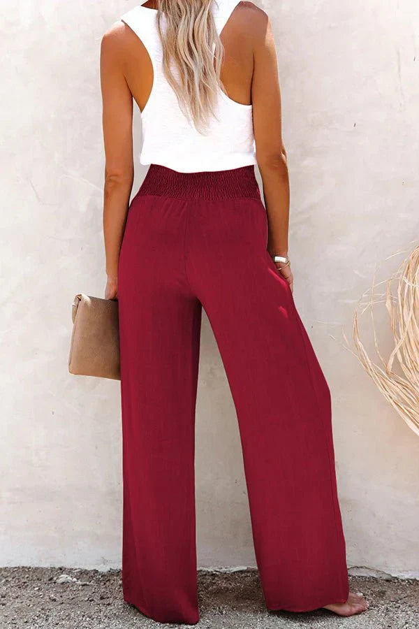 Birdie - Linen Wide Leg Trousers