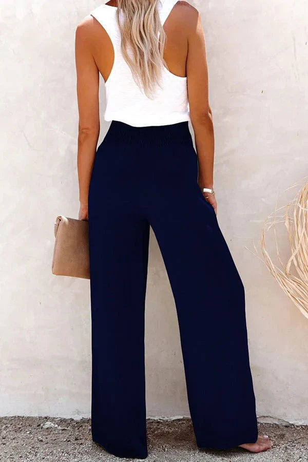 Birdie - Linen Wide Leg Trousers