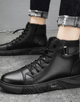 Black Men's Leather Boots