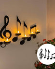 Black Music Note Wall Sconce