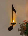 Black Music Note Wall Sconce