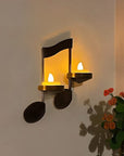 Black Music Note Wall Sconce