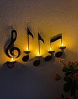 Black Music Note Wall Sconce