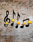 Black Music Note Wall Sconce