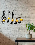 Black Music Note Wall Sconce