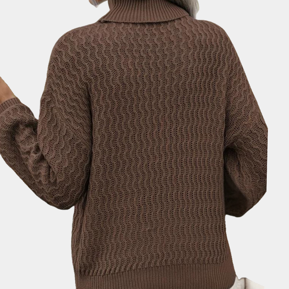Blanca - Knitted Turtleneck Jumper for Women