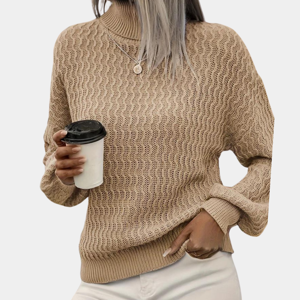 Blanca - Knitted Turtleneck Jumper for Women