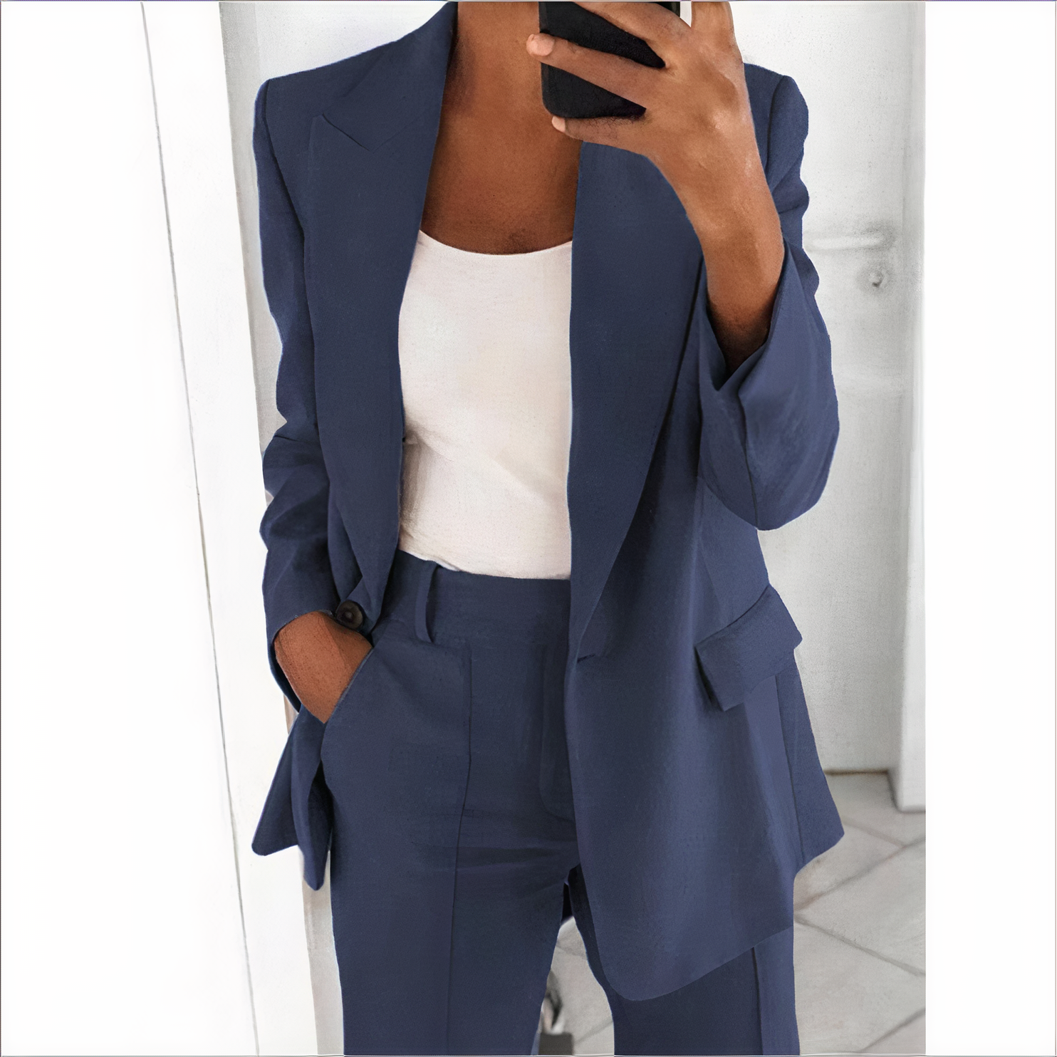 Blazer and Trousers Set for Women - Comfortable and Airy