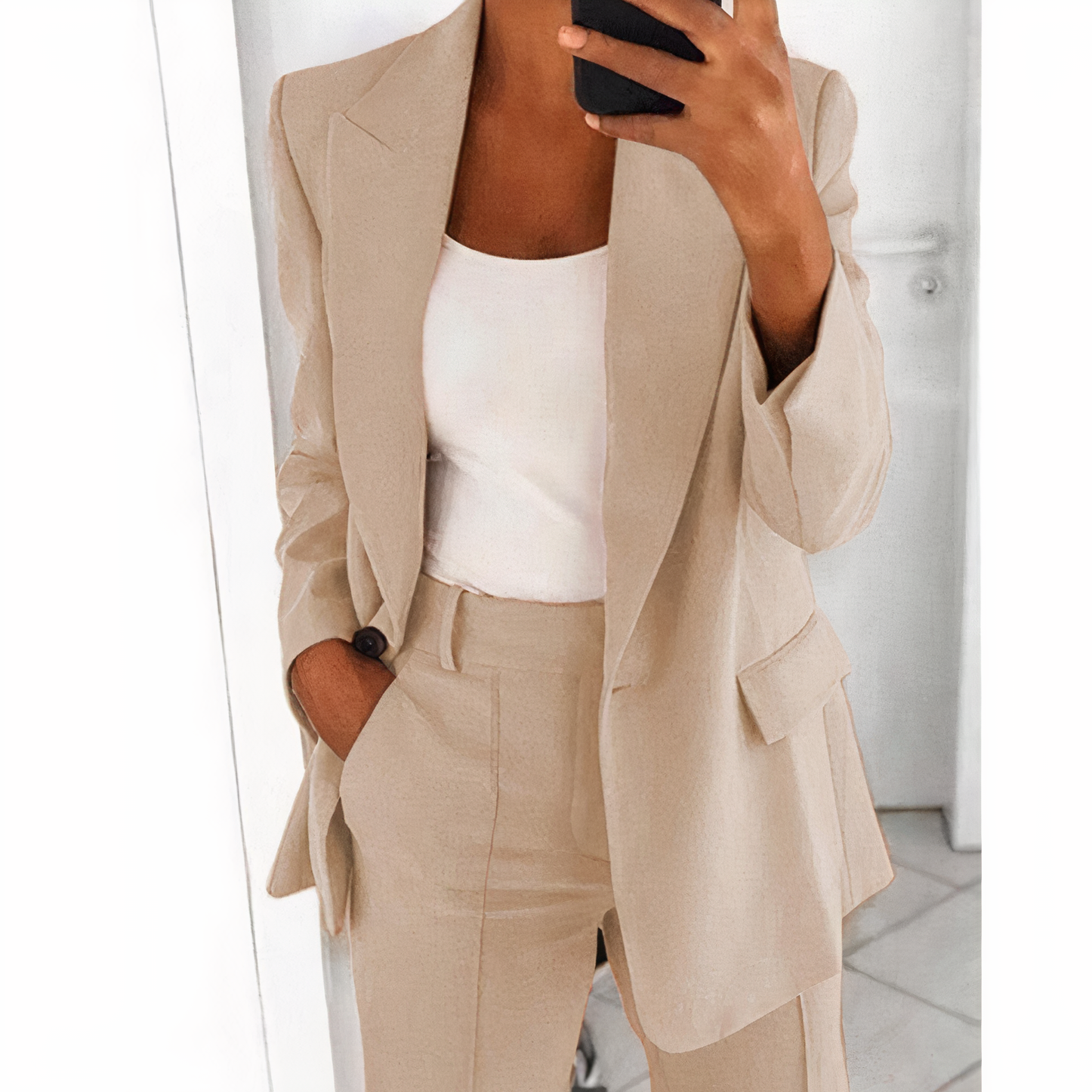 Blazer and Trousers Set for Women - Comfortable and Airy