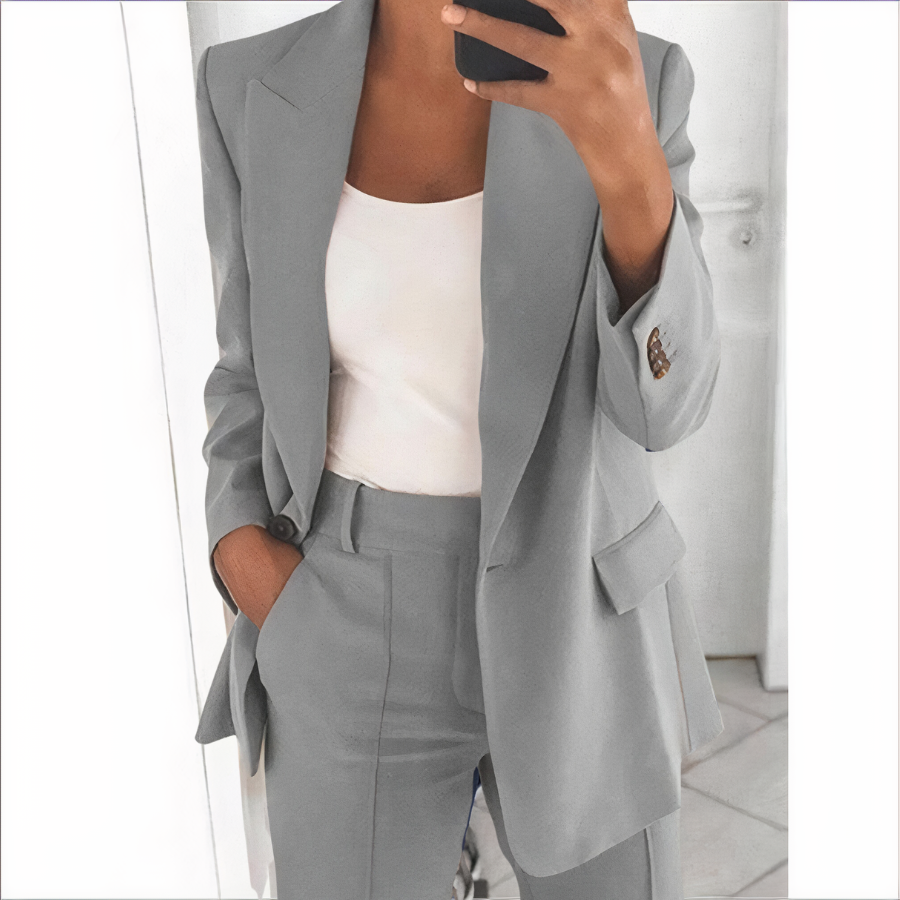 Blazer and Trousers Set for Women - Comfortable and Airy