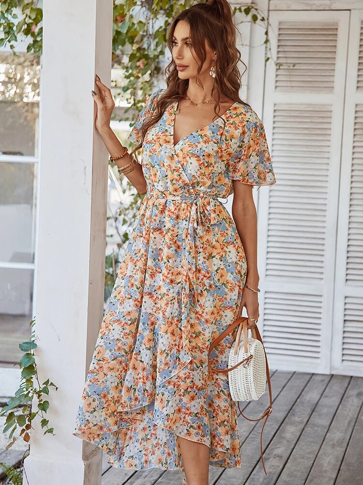 Bohemian Floral Dress - Fleur